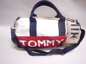 極美品■TOMMY HILFIGER トミーヒルフィガー ミニボストンバッグ ハンドバッグ ショルダーバッグ■