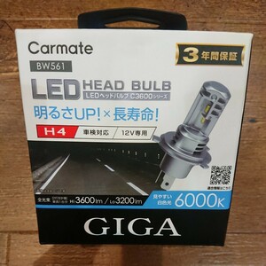 カーメイト GIGA BW561 LEDヘッドバルブ C3600 H4