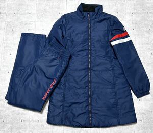 美品 FILA GOLF ゴルフウェア セットアップ 上下セット 中綿 コート　　中綿 パンツ フィラ ゴルフ ウインドブレーカー 防寒 保温 早3442