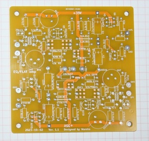【即決　送料230円】金田式DCプリアンプ用[EQアンプ・FLATアンプ共通専用基板]１枚【最新オーディオDCアンプ金田明彦 誠文堂新光社】