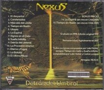 【新品CD】 Nexus / Detras del Umbral + 2 bounus tracks_画像2