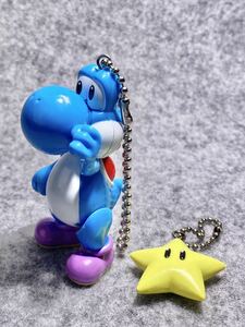  Super Mario Brothers blue yo sheath ta- key holder 2 piece set * Vintage Mario yosi- nintendo ball chain figure 