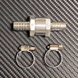 アルミ製 ワンウェイバルブ 10mm クランプx2個付き アドレス・シグナスに!