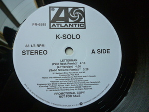K-Solo / Letterman 試聴可 超ファンキー 12 激アツ PETE ROCK REMIX 90s CLASSIC