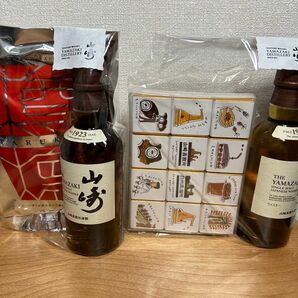 【山崎蒸溜所】 Suntory シングルモルトウイスキー 山崎 ミニボトル 180ml チョコレート 燻製ベーコン セット 
