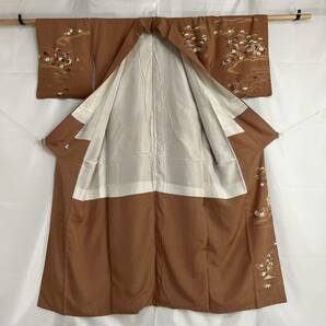 【wellriver】 蘇州刺繍 花柄 訪問着 正絹 着物 身丈161cm 「スコッチガード加工」 和服 和装 #B308！の画像7