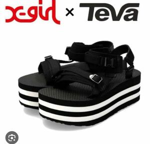 X-girl×Teva サンダル　 ブラック 黒 サンダル シューズ 靴