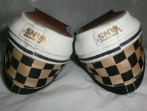 ★VANS SLIP ON CHECKER バンズ V98PC スリッポン チェッカー ブラック/メタリックゴールドチェッカー 数回着用程度_画像9