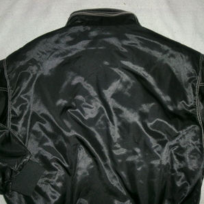 ★`90s日本製 asics グランドコート M `97製アシックス XGW523 グラコン 中綿ベースボールジャケット ブラックの画像2