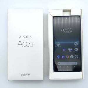 美品 Xperia Ace Ⅲ SONY SOG08 64GB ブルー 利用制限◯ au 箱付き