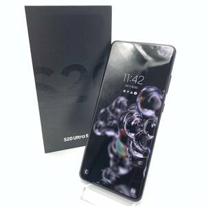 1円~ / Galaxy S20 Ultra 5G SIMフリー 128GB Dual-SIM ブラック SM-G988B/DS / サムスン Android 本体 箱 充電器付き
