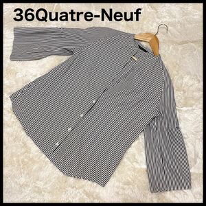 36Quatre-Neuf カトルナフ　シャツ　ストライプ　レディース　M