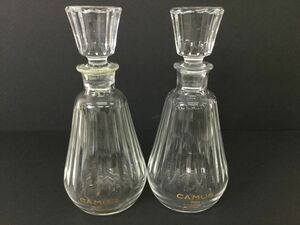 ●営KZ715-100 CAMUS カミュ 1863 BACCARAT バカラ クリスタル デキャンタ COGNAC コニャック 空瓶２本セット