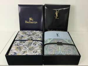 ●D041-140【未使用/保管品】BURBERRY バーバリー 羊毛混肌掛け布団/YVES SAINT LAURENT イヴサンローラン 肌掛け布団 ブランド 寝具