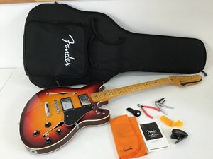 ●営SR866-160　【音出し確認済み】　Fender セミアコースティックギター セミアコ Starcaster ソフトケース付