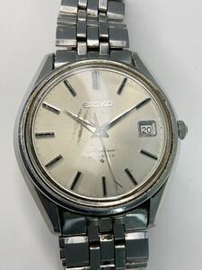 営SA527-60◆ SEIKO／セイコー スカイライナー 6102-8000 シルバー 21石 デイト 手巻き 腕時計 （稼働品）