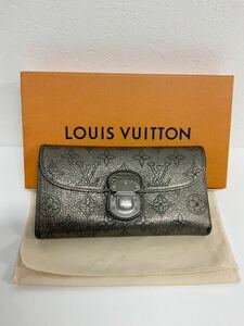 営HS029-60◆ LOUIS VUITTON ルイヴィトン ポルトフォイユアメリア マヒナ ブロンズ モノグラム 長財布