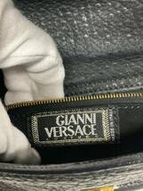 営ST145-80◆ GIANNI VERSACE／ジャンニヴェルサーチ メデューサ ブラック 黒 斜めがけ ショルダーバッグ _画像6