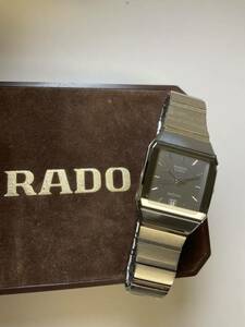 営AD721-60◆ RADO ラドー ダイヤスター 111.0204.3N シルバー デイト クォーツ 腕時計 （現状品）ケースあり