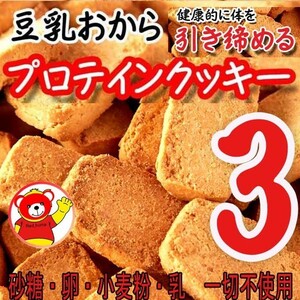  soybean milk okara protein cookie / diet / protein 200x3/ health /5.18