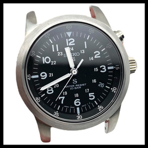 稼働品 SEIKO AGS SUS セイコー サス SCFT001 5M22-6C20 キネティック 自動巻き発電 メンズ 腕時計 黒文字盤 ヴィンテージ RT0008
