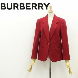  Vintage *BURBERRYS Burberry кашемир . шерсть 2. жакет красный красный 7