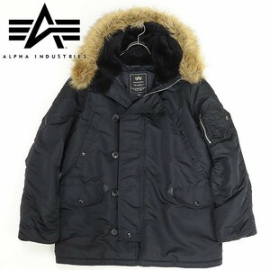 ◆ALPHA INDUSTRIES アルファ N-3B FLIGHT JACKET CORE SPEC ミリタリー フライト ジャケット 黒 ブラック L