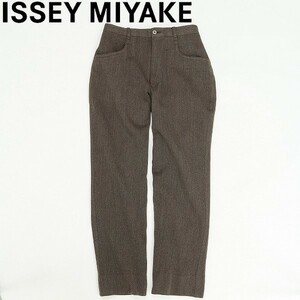 ヴィンテージ 70～80's◆ISSEY MIYAKE イッセイミヤケ ウール パンツ 茶色 ブラウン M