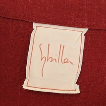 ◆Sybilla シビラ リネン混 七分袖 ジャケット 赤 レッド M_画像6