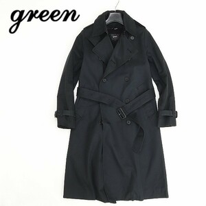 ◆green グリーン 現HYKE ウールライナー付 トレンチ コート 黒 ブラック 1
