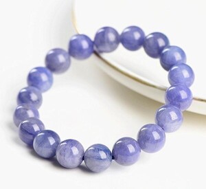  tanzanite Tanzanite blue zoi site .. stone ...... bracele 5A 9mm Power Stone natural stone 