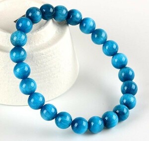  blue apatite Apatite. ash stone bracele 7A 7mm Power Stone Power stone natural stone 