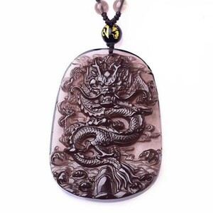 [EasternStar] international shipping men's pendant hand carving Dragon pendant ice kind black . stone 58/41/12mm pendant only 