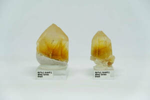 ※最終値下げ【送料無料/即納】Rutile Quartz（ルチルクォーツ）2個セット ブラジル産（ミナスジェライス州） 天然石 原石 標本