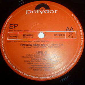 LIMITED EDITION ) 12” LEVEL 42 // LESSONS IN LOVE // SOMETHING ABOUT YOU の画像5