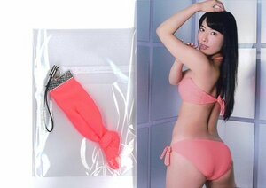 恵比寿マスカッツ2/由愛可奈　水着ストラップ＆生写真　(稀少部A、桃ビキニ) 220331-858