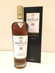 【AK-03】未開栓品 The MACALLAN ザ・マッカラン 18年 SHERRY OAK CASK シェリーオークカスク 2022 700ml 43％ 箱付き ウイスキー