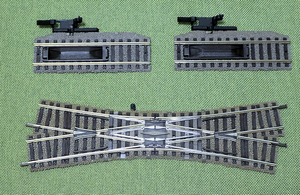 FLEISCHMANN フライシュマン 6164 L ダブルスリップ１本 手動式　おまけ6114アンカプラ線路2本