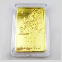 インゴット 1oz .999 FINE GOLD レプリカ 金メッキ 置物 幸運 繁栄 金運 商売 繁盛 ★ 希少品 アンティーク コレクション 22-0033-01_画像4