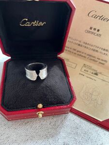 カルティエ Cartier リング 指輪 外箱　k18ホワイトゴールド　14号　ダイヤモンド