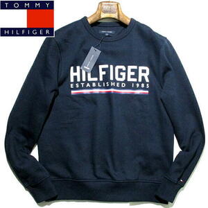 新品▼ 裏起毛　トミーヒルフィガー　クルーネック　スエット　トレーナー　紺　ネイビー　Mサイズ　TOMMY HILFIGER　スウェット　未使用