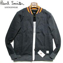 未使用▼ 新品　薄手　ポールスミス　アーティストストライプ　ジップアップジャケット　ポンチ　Mサイズ　グレー　PaulSmith MA-1　春物_画像1