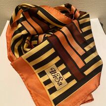 TbiSa シルクスカーフ　シルク　絹　100% 昭和レトロ　約125cm×28cm_画像4