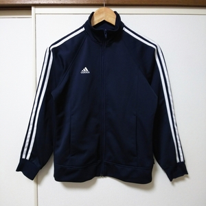 [ standard ]adidas Adidas jersey tops lady's S size navy embroidery Logos Lee stripe 