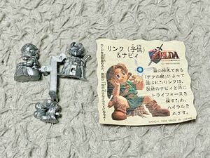 レア ゼルダの伝説 時のオカリナ リンクとゼルダ 未切+カード付 食玩 BANDAI フィギュア マイナー 消し レトロ