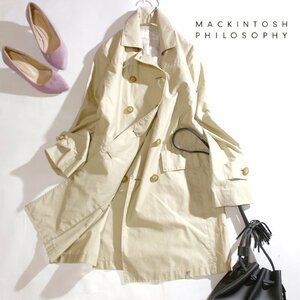  Macintosh firosofi-MACKINTOSH PHILOSOPHY spring thin trench coat 36 7 number beige lightly feather woven .. Mrs. outer light weight 