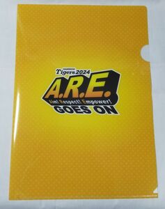 ◆阪神タイガース◆2024年チームスローガン『A.R.E.GOES ON』　A4クリアファイル　黄色(イエロー)