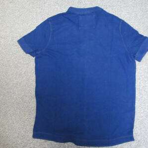 新品未使用 Abercrombie & Fitch アバクロンビー&フィッチ ラージアイコン ヘンリーネック ショートスリーブシャツ ブルー Lサイズ の画像5