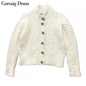 USA 古着 90S Carraig Donn キャレイグドン ヴィンテージ アイルランド製 アランニット ウール カーディガン レディースS BH0210