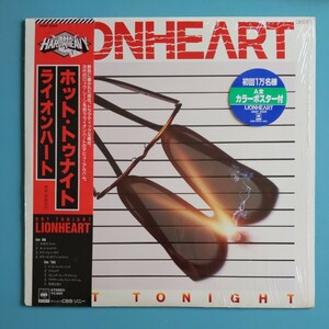 【ポスター帯付/試聴済LP】ライオンハート『HOT TONIGHT』LIONHEART★元アイアン・メイデンのデニス・ストラットン在籍★シュリンク有